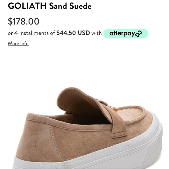 NIB J/SLIDES NYC Goliath Tan Suede Leather Loafer Shoes White Platform Size 8.5 - Picture 7 of 7